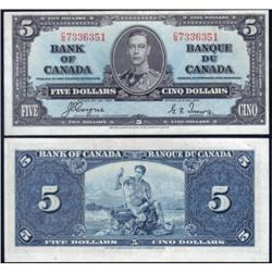 Canada 1937 5 Dollars BC-23c PMG Unc 64