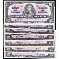 Canada 1937 seven note group