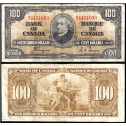 Canada 1937 100 Dollars BC-27c, F-VF