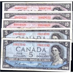 Canada 1954 Devils Face five notes