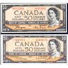 Image 1 : Canada 1954 Devils Face $50, 2 notes