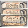Image 1 : Canada 1954 Devils Face $50, 3 notes