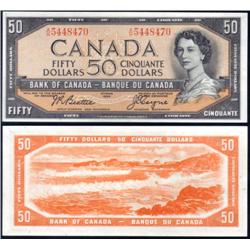 Canada 1954 50 Dollars BC-42a PMG AU 58