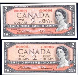 Canada 1954 $2 BC38b J/R0000004-005 Unc