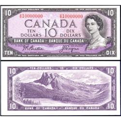 Canada 1954 $10 BC-40a V/D10000000, Unc
