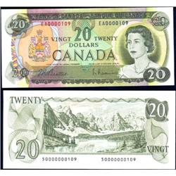 Canada 1969 $20 EA0000109 & 50000000109