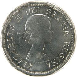 Canada 5 Cents 1960 Part Collar Strike