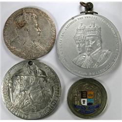 1902 Edward VII Coronation Medal + 3pcs