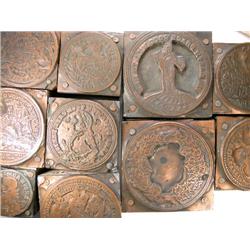 Group of ten Printing Blocks for Leroux