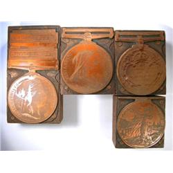 Group of 4 Printing Blocks for Leroux