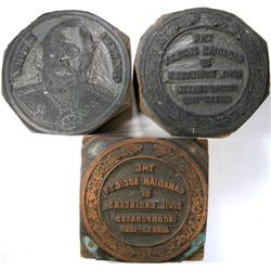 Group of 3 Printing Blocks for Leroux