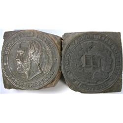 Pair of Printing Blocks for Leroux 136