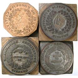 Group of 4 Printing Blocks for Leroux