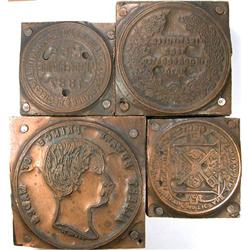 Group of 4 Printing Blocks for Leroux