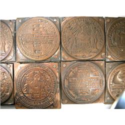 Group of 8 Printing Blocks for Leroux