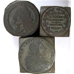 Group of 3 Printing Blocks for Leroux