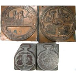 Group of 4 Printing Blocks for Leroux