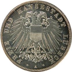 Lubeck 3 Marks 1911A PCGS PR-66