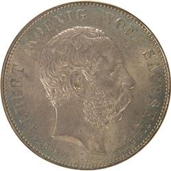Saxony 5 Marks 1902E Death PCGS MS-67