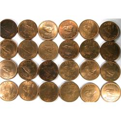 Farthing Set 1937 to 1956 Uncirculated