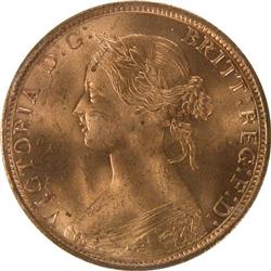 Halfpenny 1862 ICCS MS-65 Red