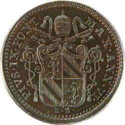 Vatican Quattrino 1851R PCGS MS-64 RB