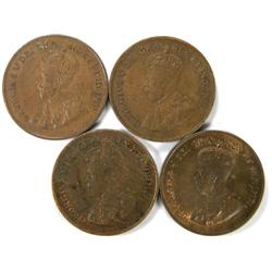 1921 1927 1929 1935, AU-Unc or better