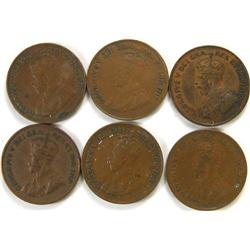 1922, 23, 24, 25, 30, 31, VF or better