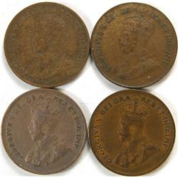 1922, 1923, 1924, 1925, all F or better