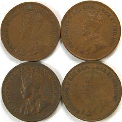 1923 1924 1925 & 1926, all VF or better