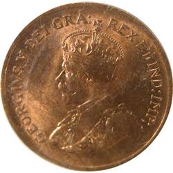 Canada One Cent 1928 ICCS MS-63 Red