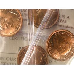 1938 1939 1940 1946 1947 ICCS MS-64 Red