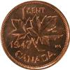 Image 2 : Canada One Cent 1947 ICCS MS-65 Red