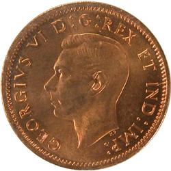 1947 Maple Leaf, Blunt 7 ICCS MS-65 Red