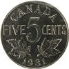 Image 2 : Canada Five Cents 1931 ICCS MS-62