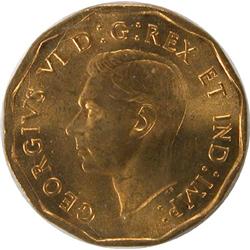 Canada Five Cents 1942 Tombac ICCS MS65