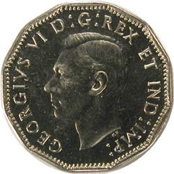 Canada Five Cents 1947 ICCS MS-64