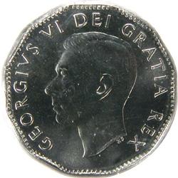 Canada Five Cents 1951 LR ICCS MS-65