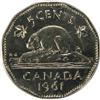 Image 2 : Canada Five Cents 1961 ICCS MS-65