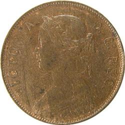 Newfoundland Cent 1880 R0 Low 0, AU-Unc