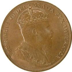 Newfoundland Cent 1909 Gem Brown Unc