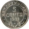 Image 2 : Newfoundland 5 Cents 1903 ICCS AU-58