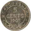 Image 2 : Newfoundland 5 Cents 1908 ICCS MS-62