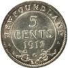 Image 2 : Newfoundland 5 Cents 1912 ICCS MS-63
