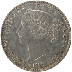 Newfoundland 10 Cents 1865 ICCS EF-40