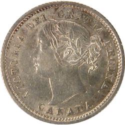 Canada Ten Cents 1870 Narr 0 ICCS AU-50