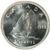 Image 2 : Canada Ten Cents 1949 ICCS MS-65