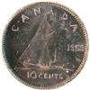 Image 2 : Canada Ten Cents 1953 NSF ICCS MS-65