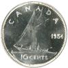 Image 2 : Canada Ten Cents 1954 ICCS PL-66 Cameo