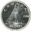 Image 2 : Canada Ten Cents 1954 ICCS PL-65 HCam